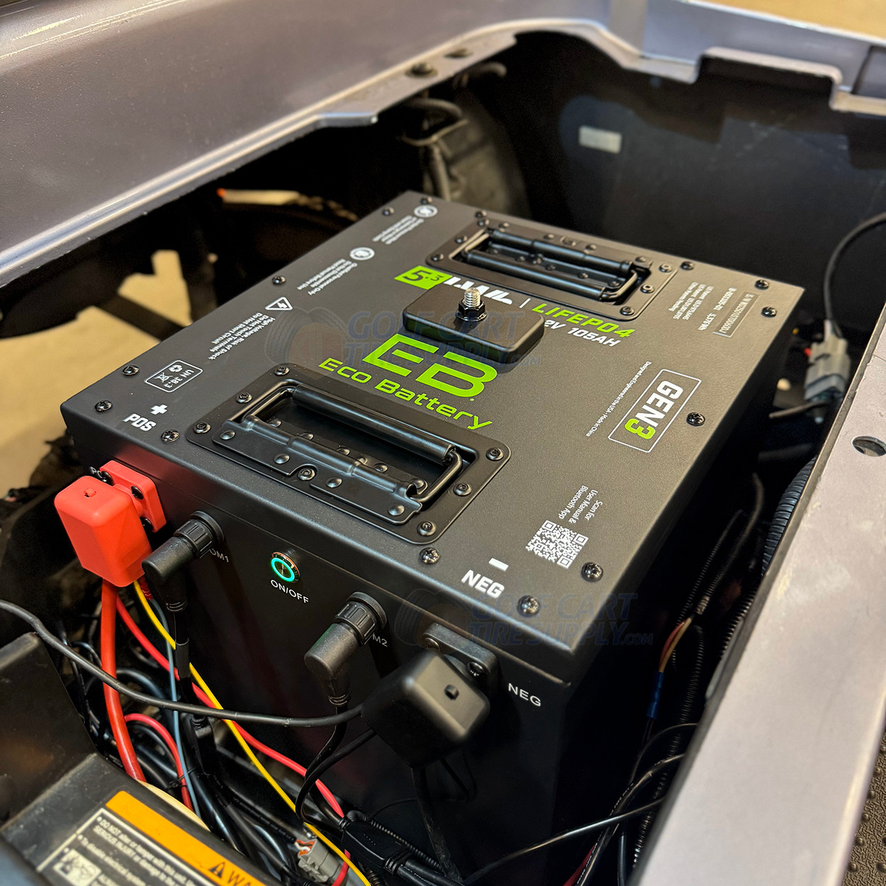 ECO Battery 48V 105ah Lithium Golf Cart Battery Black